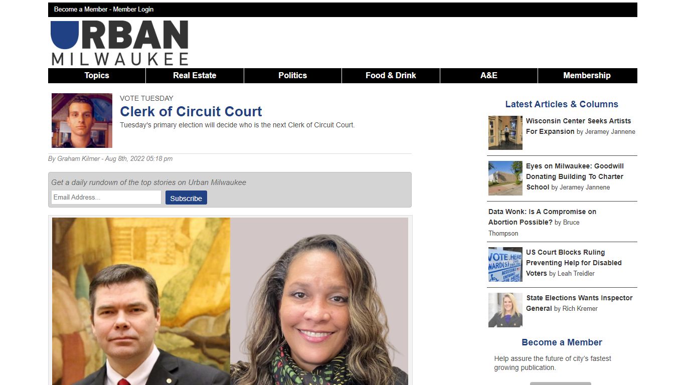 Vote Tuesday: Clerk of Circuit Court » Urban Milwaukee